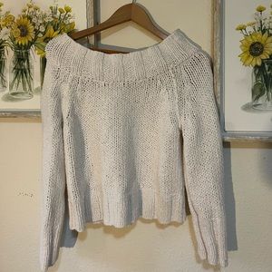 Free people white off the shoulder sweater size small
